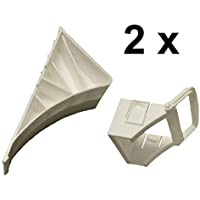 2 cuñas para colgantes con soportes - Hasta 1600 kg - Color blanco